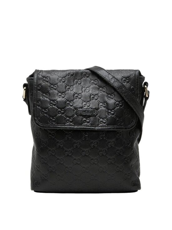 Gucci Handbags - Gucci Guccissima Crossbody Shoulder Bag Black Leather